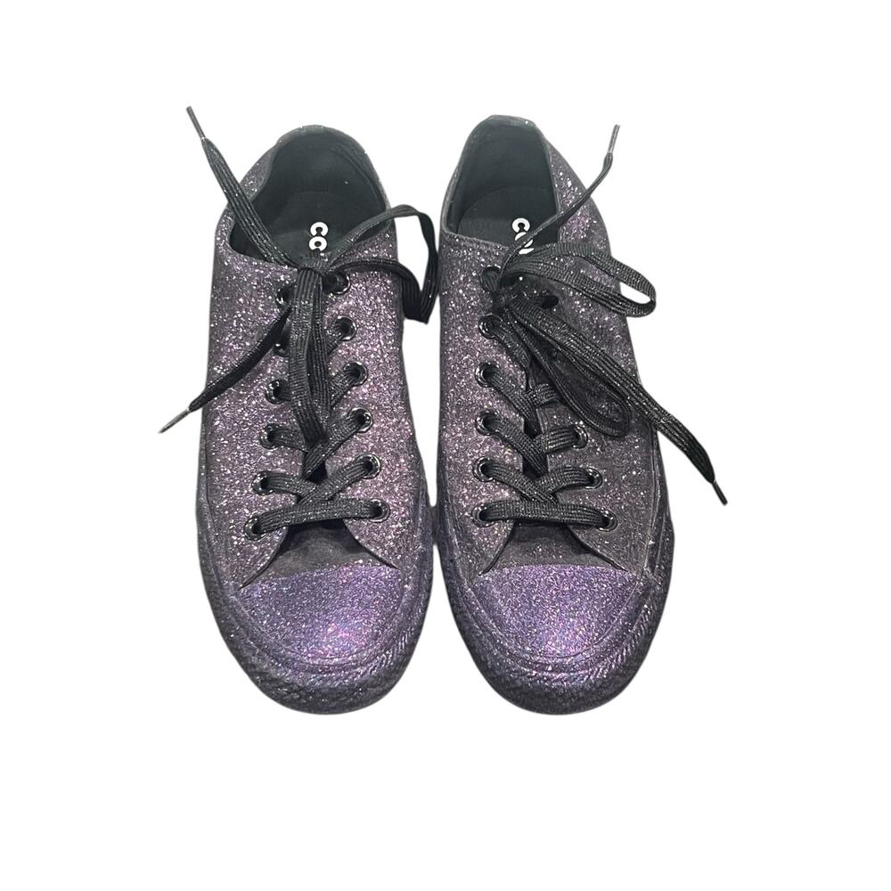 New! Converse Chuck Taylor Low Top Purple Glitter Sneaker - Size W 9 / M 7